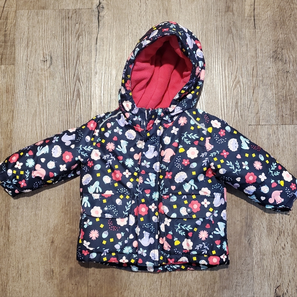 Floral Patterned Hooded Jacket George 12-18 Months